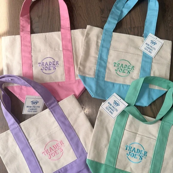 Trader Joe’s Canvas Tote Bags BUNDLE - Picture 2 of 7